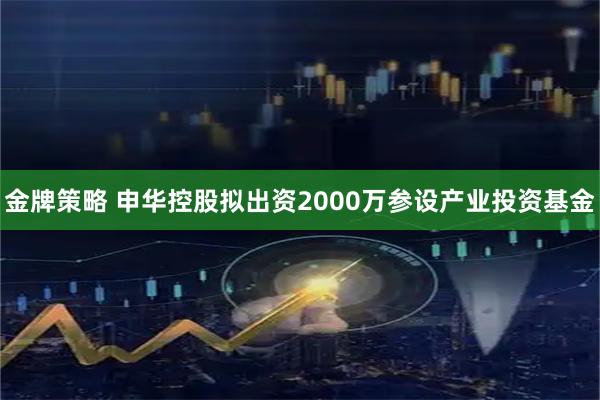 金牌策略 申华控股拟出资2000万参设产业投资基金