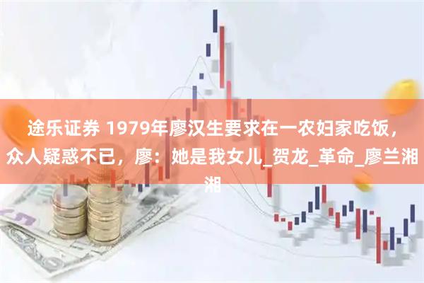 途乐证券 1979年廖汉生要求在一农妇家吃饭，众人疑惑不已，廖：她是我女儿_贺龙_革命_廖兰湘